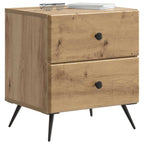 Armadio da Notte 2 pcs Rovere Artigianale 43 x 34,5 x 47,5 cm
