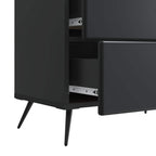 Armadio da Notte Nero 62 x 34,5 x 47,5 cm Legno ingegnerizzato