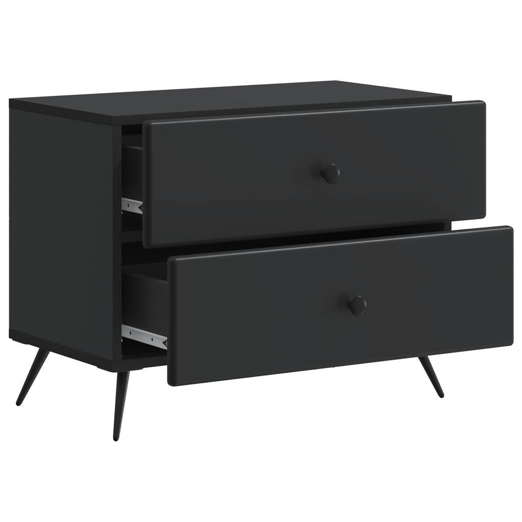 Armadio da Notte Nero 62 x 34,5 x 47,5 cm Legno ingegnerizzato