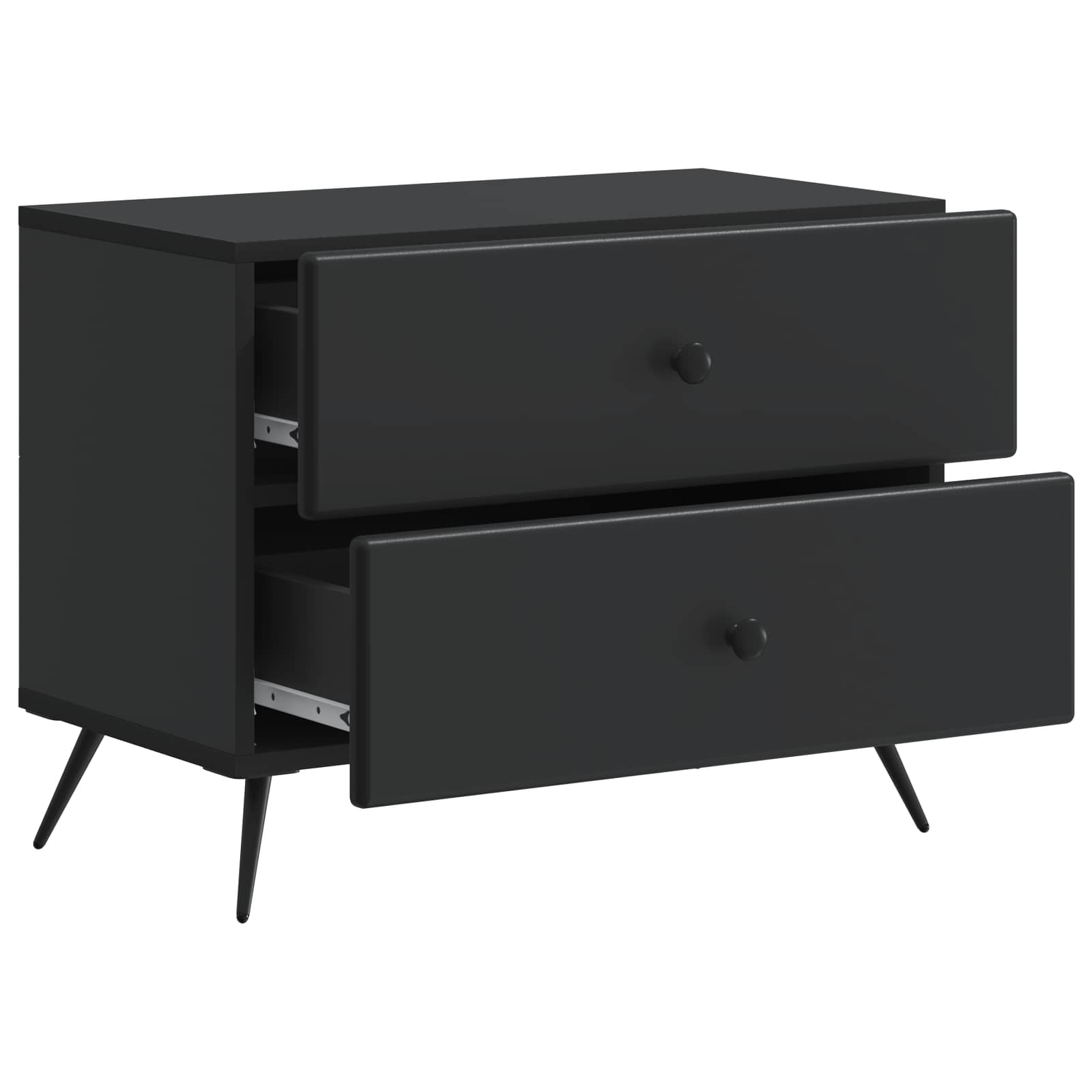 Armadio da Notte Nero 62 x 34,5 x 47,5 cm Legno ingegnerizzato