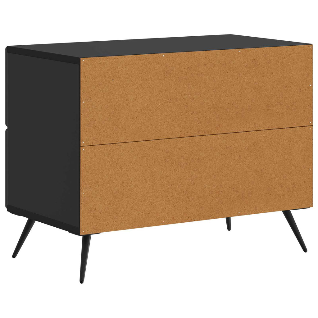 Armadio da Notte Nero 62 x 34,5 x 47,5 cm Legno ingegnerizzato