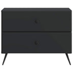 Armadio da Notte Nero 62 x 34,5 x 47,5 cm Legno ingegnerizzato