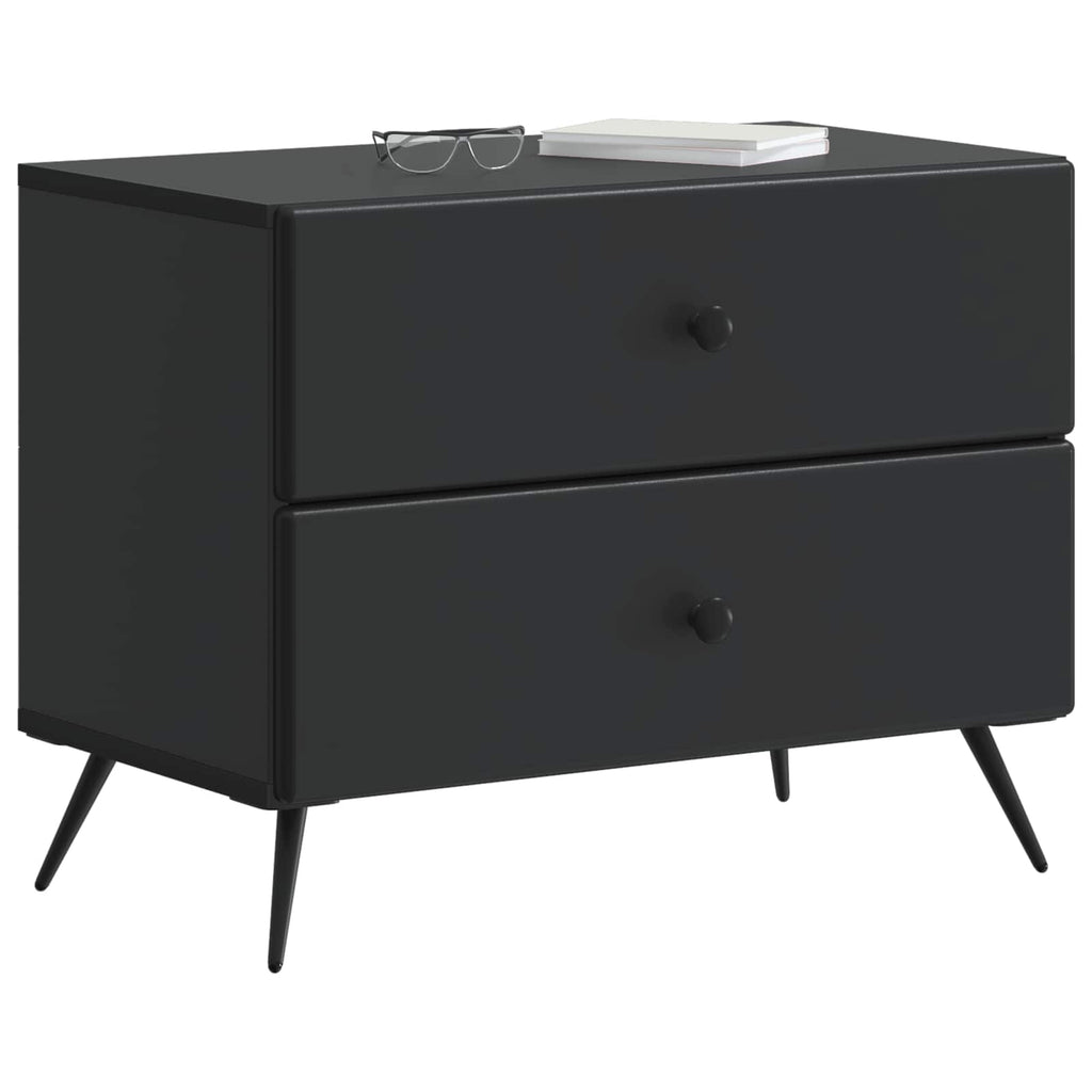 Armadio da Notte Nero 62 x 34,5 x 47,5 cm Legno ingegnerizzato