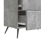 Armadio da Notte Grigio Cemento 62 x 34,5 x 47,5 cm