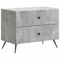 Armadio da Notte Grigio Cemento 62 x 34,5 x 47,5 cm