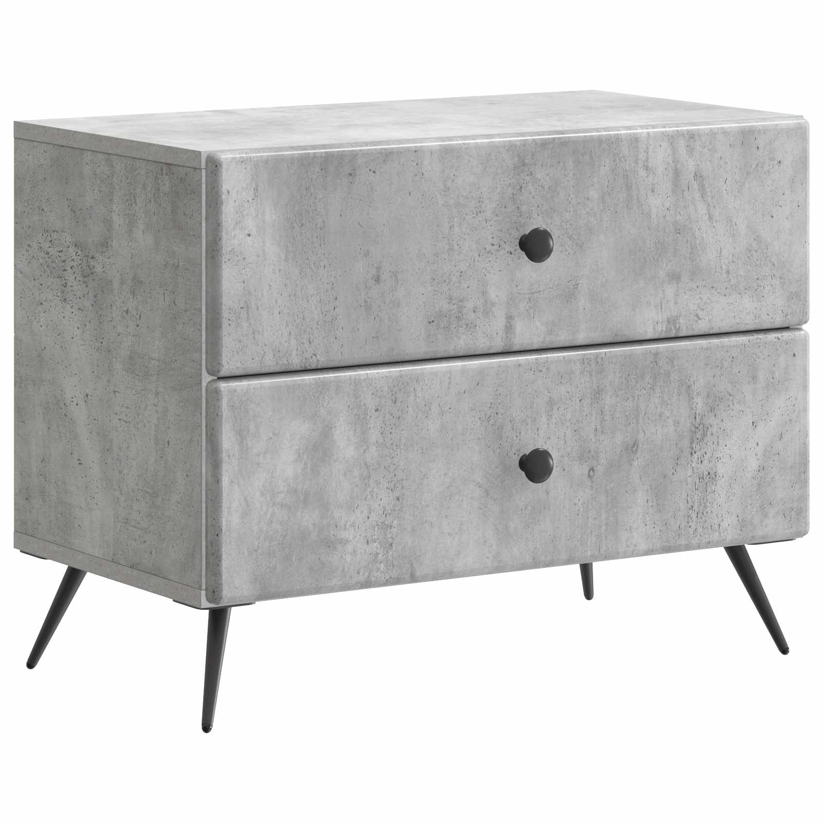 Armadio da Notte Grigio Cemento 62 x 34,5 x 47,5 cm
