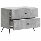 Armadio da Notte Grigio Cemento 62 x 34,5 x 47,5 cm