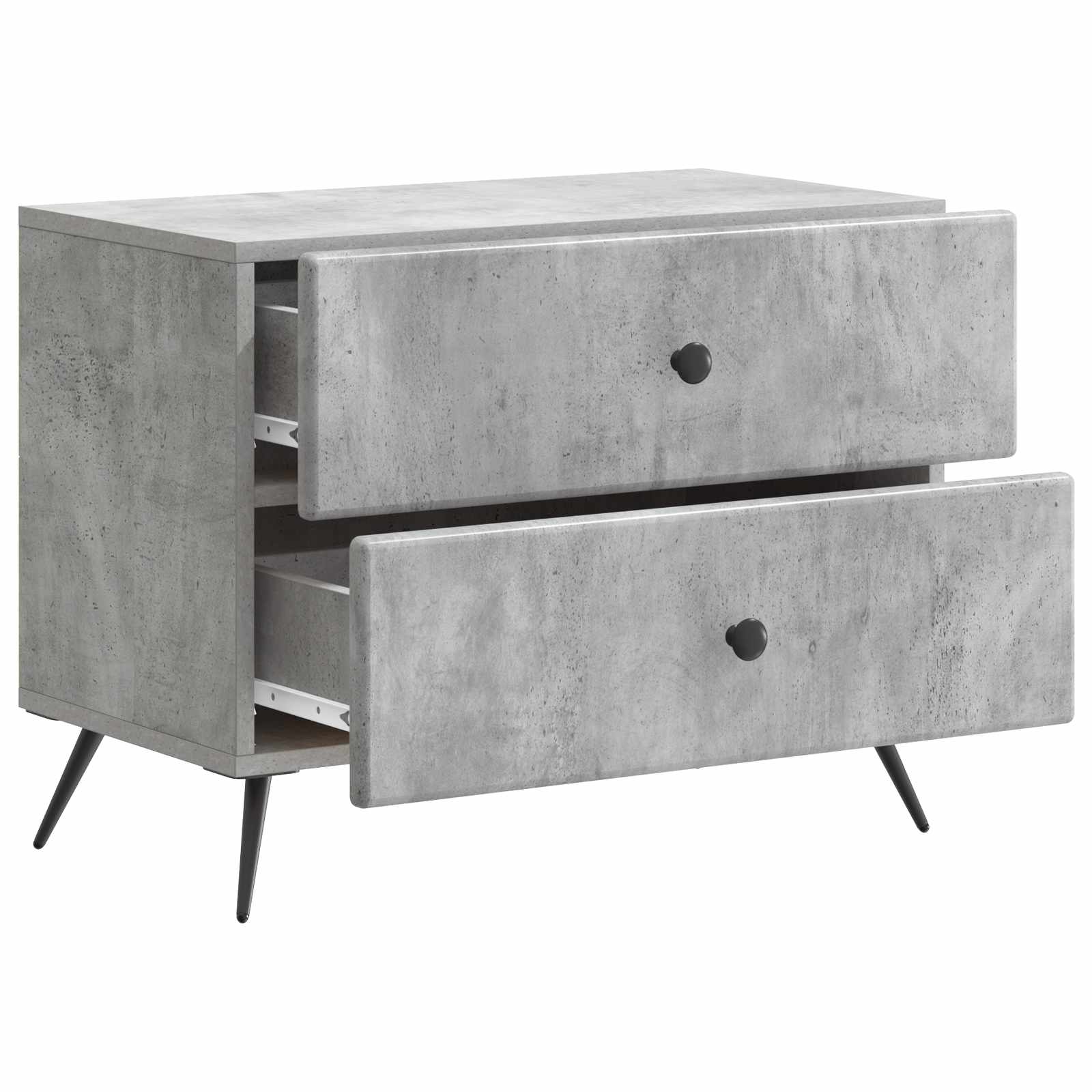 Armadio da Notte Grigio Cemento 62 x 34,5 x 47,5 cm