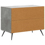 Armadio da Notte Grigio Cemento 62 x 34,5 x 47,5 cm