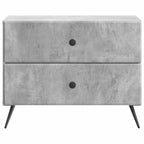 Armadio da Notte Grigio Cemento 62 x 34,5 x 47,5 cm