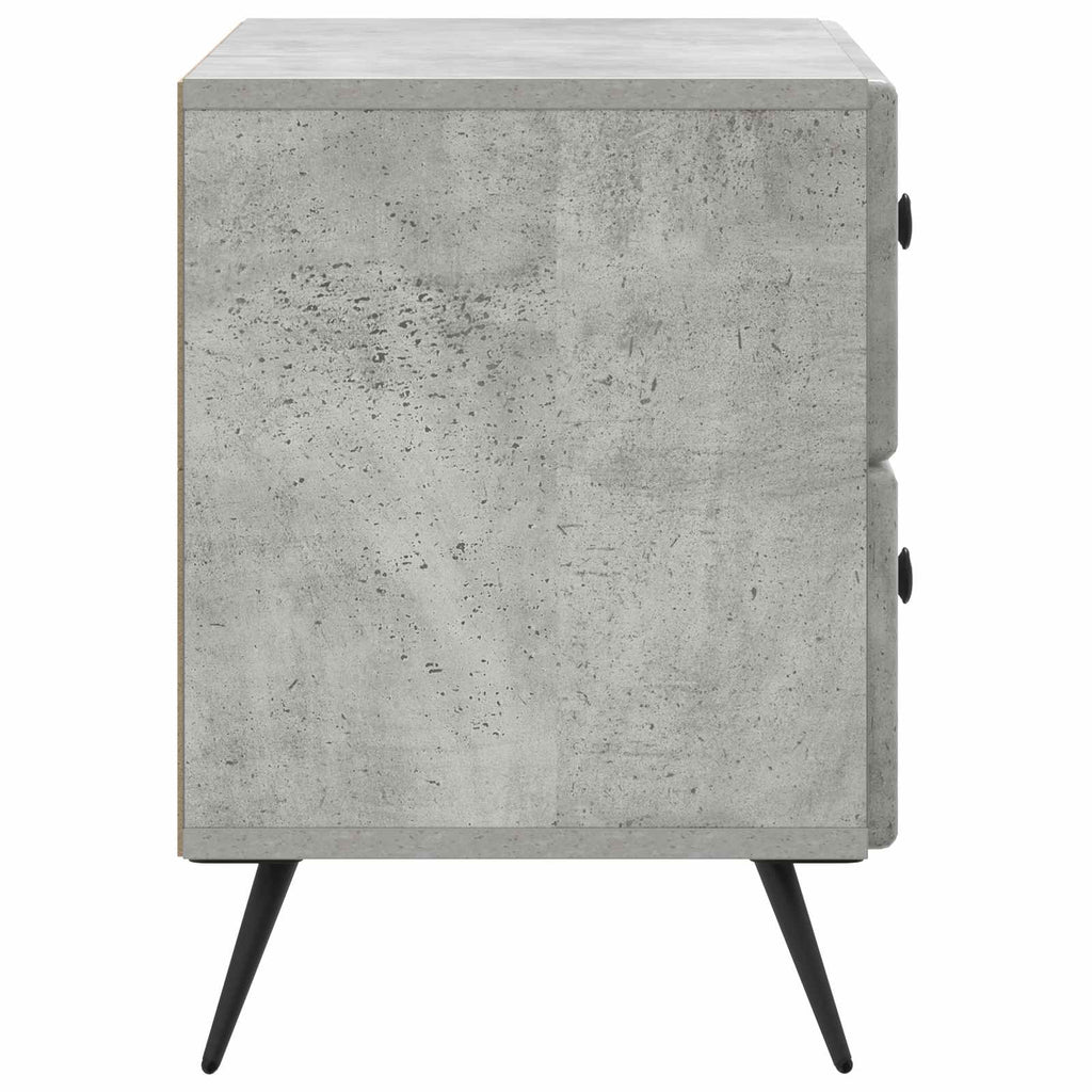 Armadio da Notte Grigio Cemento 62 x 34,5 x 47,5 cm