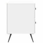 Armadio da Notte con cassetto Bianco Lucido 62 x 34,5 x 47,5 cm
