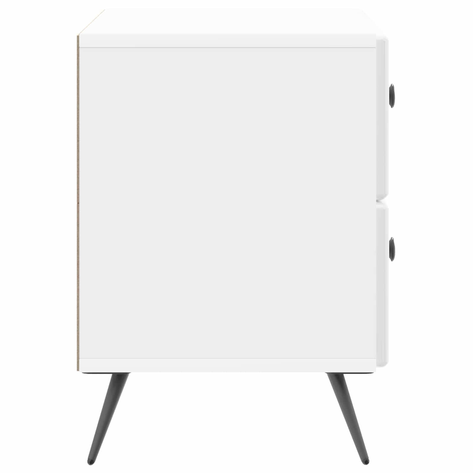 Armadio da Notte con cassetto Bianco Lucido 62 x 34,5 x 47,5 cm