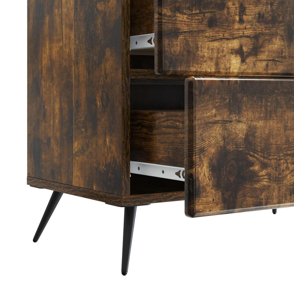 Armadio da Notte con cassetto Rovere Fumo 62 x 34,5 x 47,5 cm