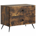 Armadio da Notte con cassetto Rovere Fumo 62 x 34,5 x 47,5 cm