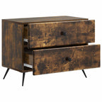 Armadio da Notte con cassetto Rovere Fumo 62 x 34,5 x 47,5 cm