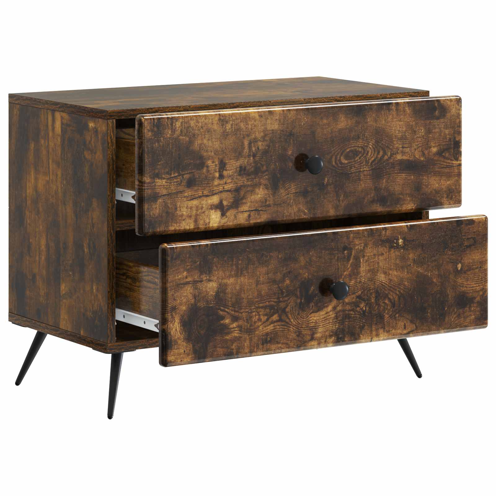 Armadio da Notte con cassetto Rovere Fumo 62 x 34,5 x 47,5 cm