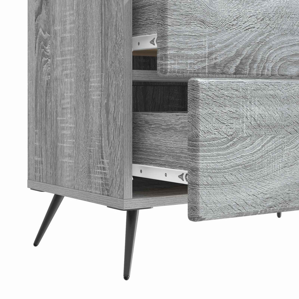Armadio da Notte con cassetto Grigio Sonoma 62 x 34,5 x 47,5 cm
