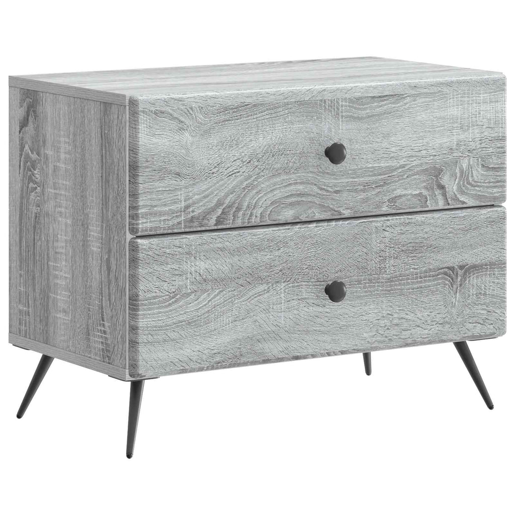 Armadio da Notte con cassetto Grigio Sonoma 62 x 34,5 x 47,5 cm