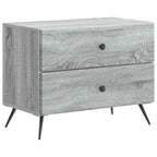 Armadio da Notte con cassetto Grigio Sonoma 62 x 34,5 x 47,5 cm