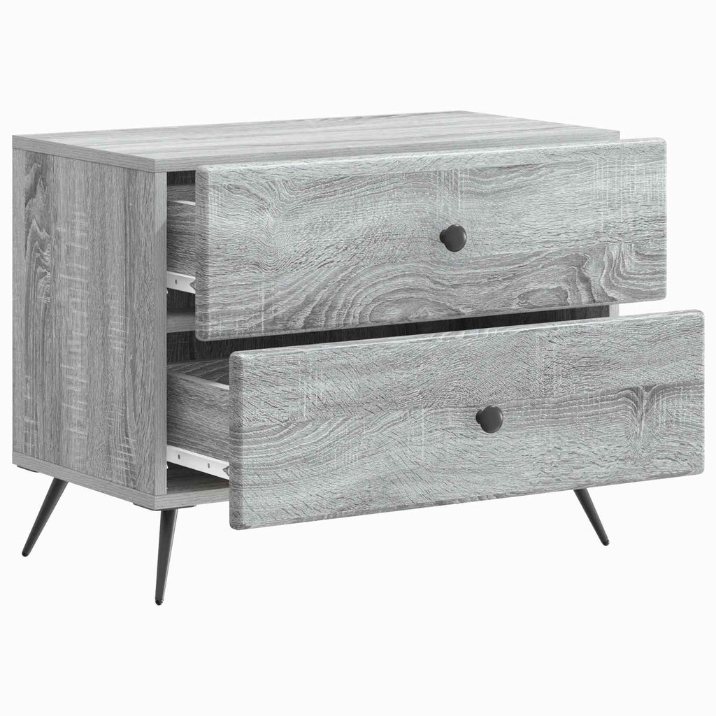 Armadio da Notte con cassetto Grigio Sonoma 62 x 34,5 x 47,5 cm
