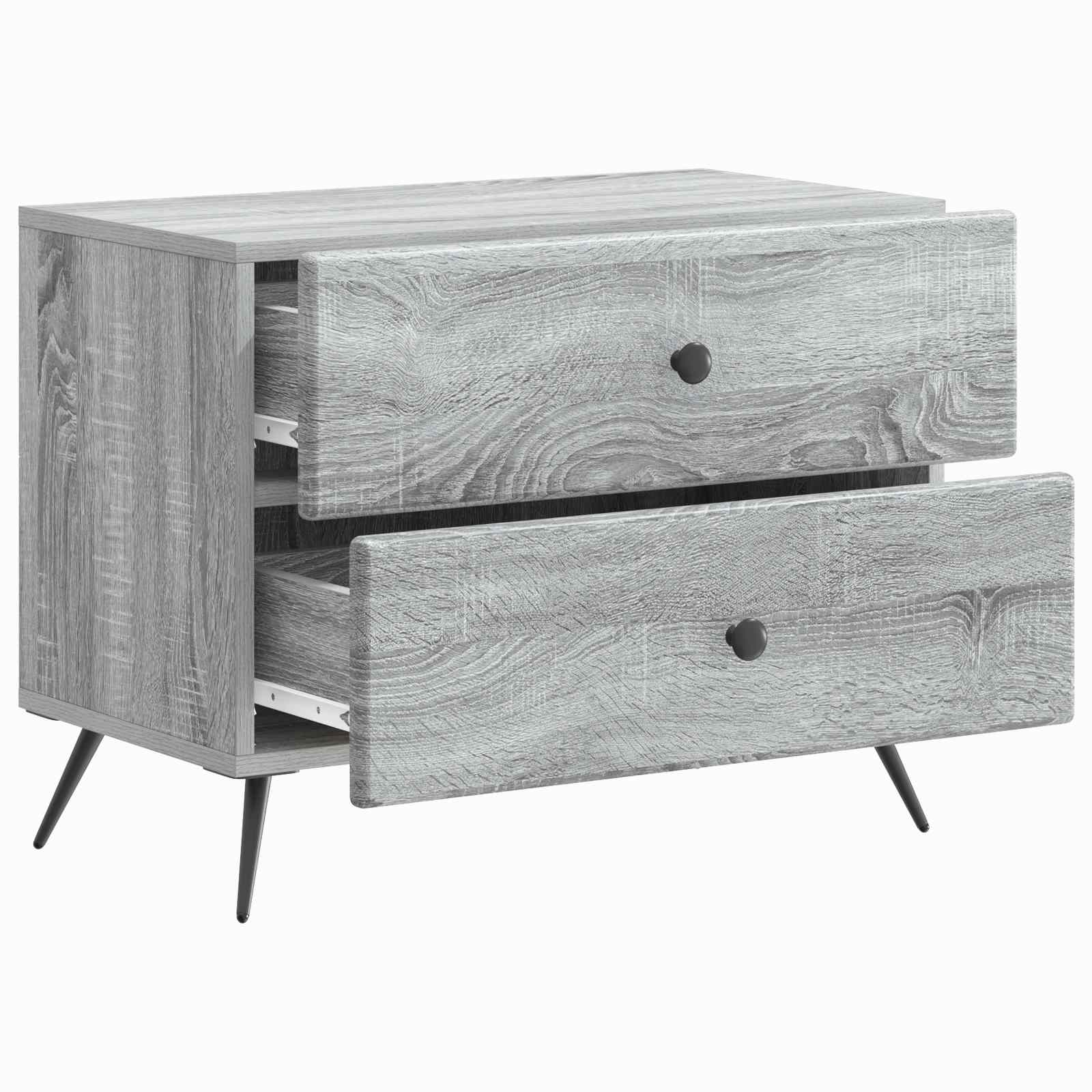 Armadio da Notte con cassetto Grigio Sonoma 62 x 34,5 x 47,5 cm