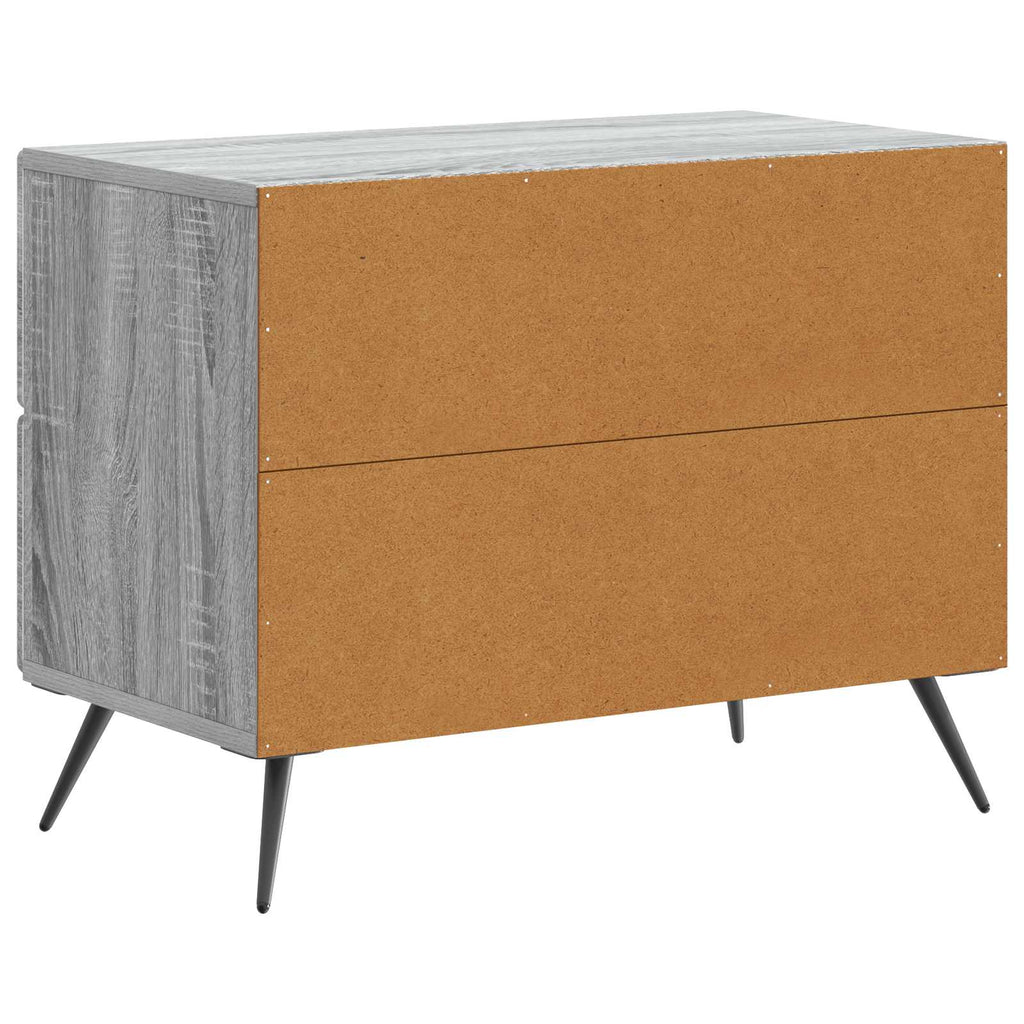 Armadio da Notte con cassetto Grigio Sonoma 62 x 34,5 x 47,5 cm