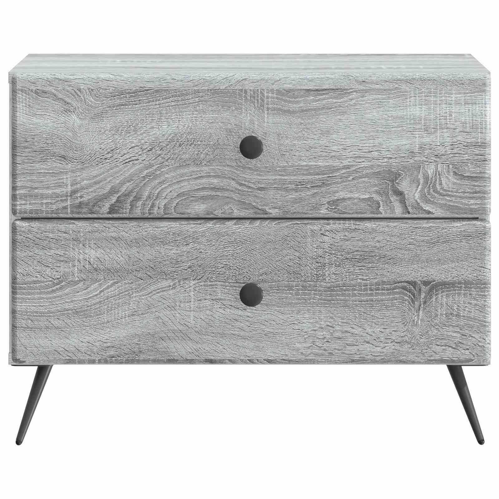 Armadio da Notte con cassetto Grigio Sonoma 62 x 34,5 x 47,5 cm