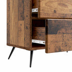 Armadio da Notte con cassetto Legno antico 62 x 34,5 x 47,5 cm