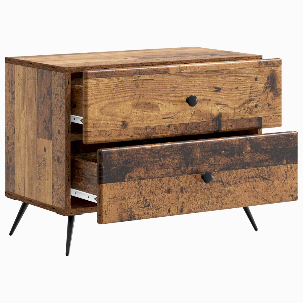 Armadio da Notte con cassetto Legno antico 62 x 34,5 x 47,5 cm