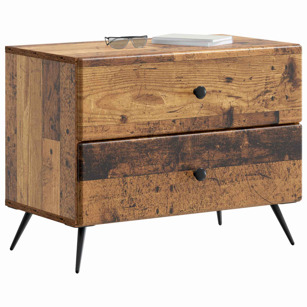 Armadio da Notte con cassetto Legno antico 62 x 34,5 x 47,5 cm