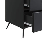 Armadio da Notte Nero 43 x 41 x 66,5 cm Legno ingegnerizzato
