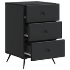 Armadio da Notte Nero 43 x 41 x 66,5 cm Legno ingegnerizzato