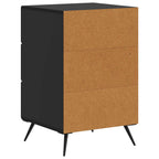 Armadio da Notte Nero 43 x 41 x 66,5 cm Legno ingegnerizzato