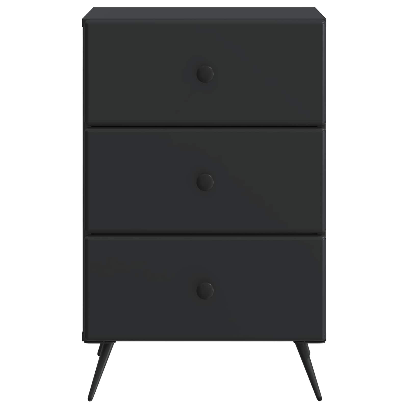Armadio da Notte Nero 43 x 41 x 66,5 cm Legno ingegnerizzato