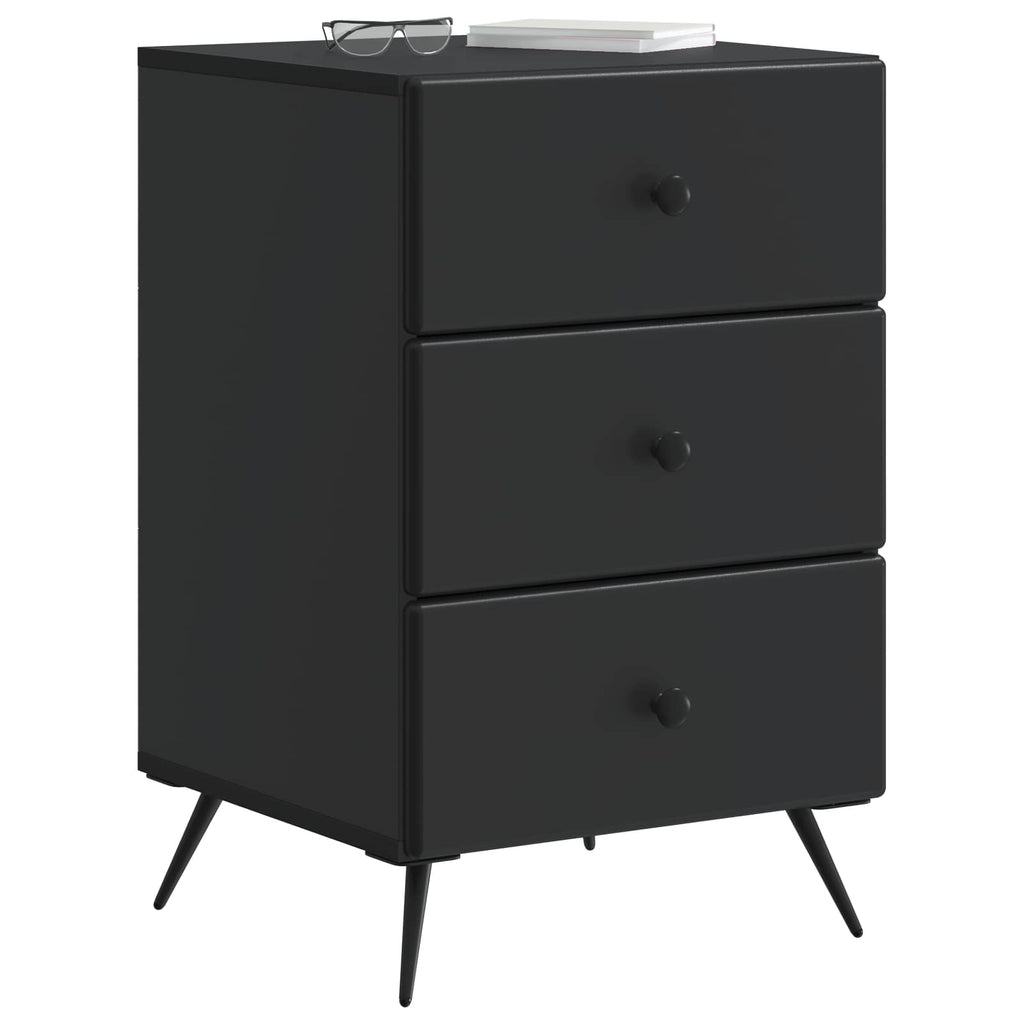Armadio da Notte Nero 43 x 41 x 66,5 cm Legno ingegnerizzato