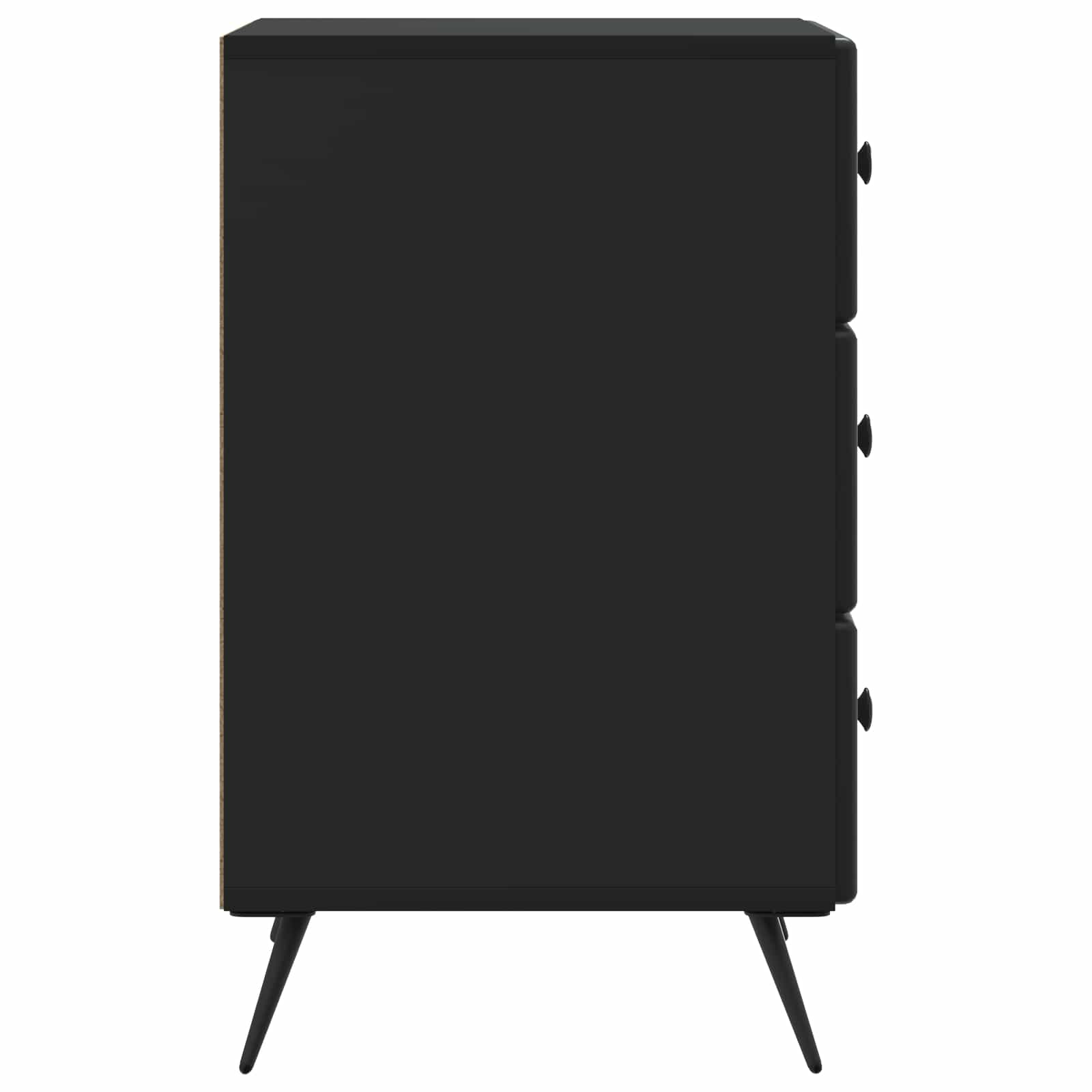 Armadio da Notte Nero 43 x 41 x 66,5 cm Legno ingegnerizzato