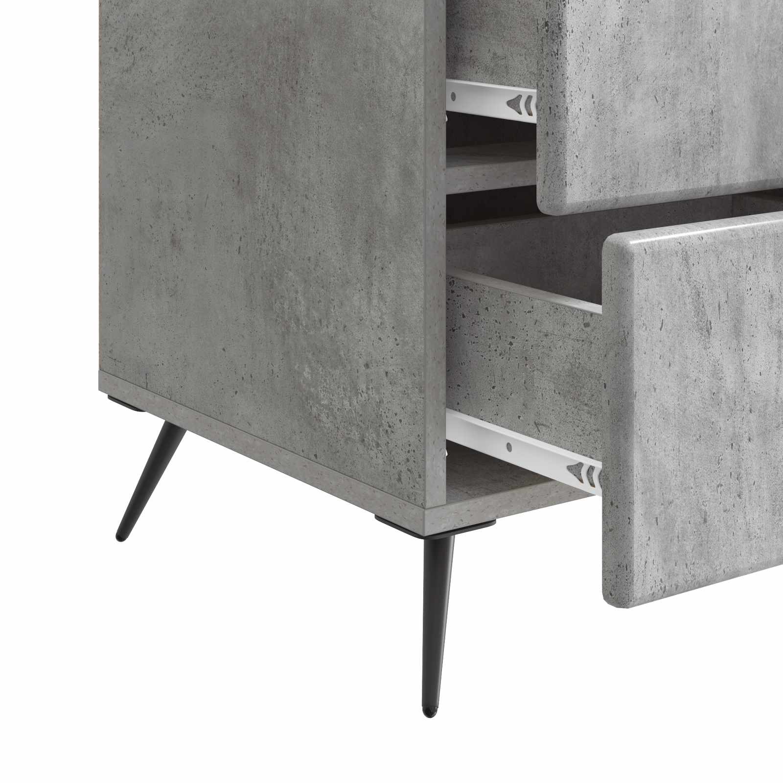 Armadio da Notte con cassetto Grigio Cemento 43 x 41 x 66,5 cm