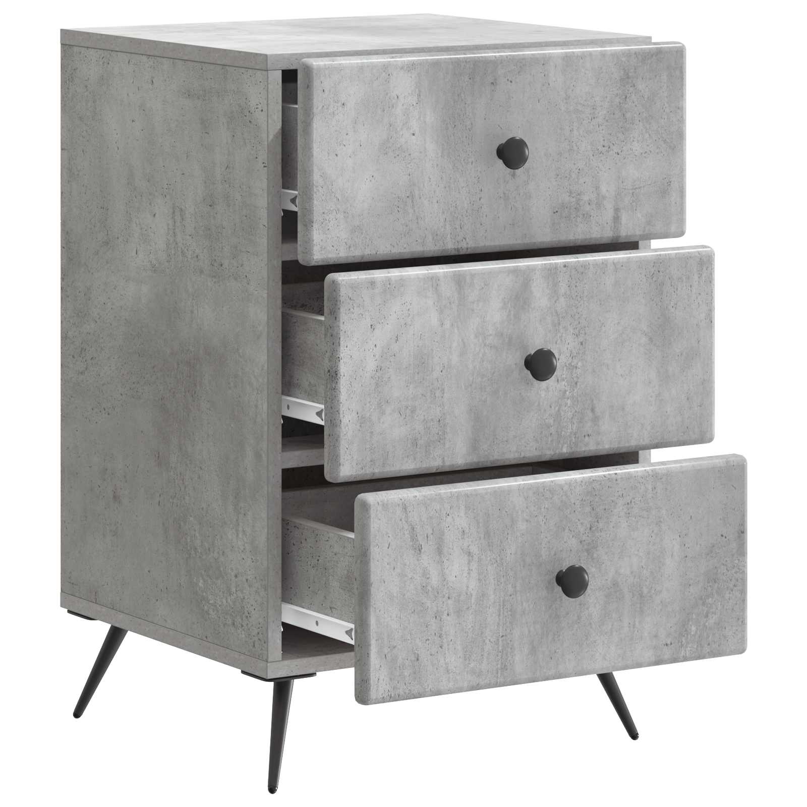 Armadio da Notte con cassetto Grigio Cemento 43 x 41 x 66,5 cm