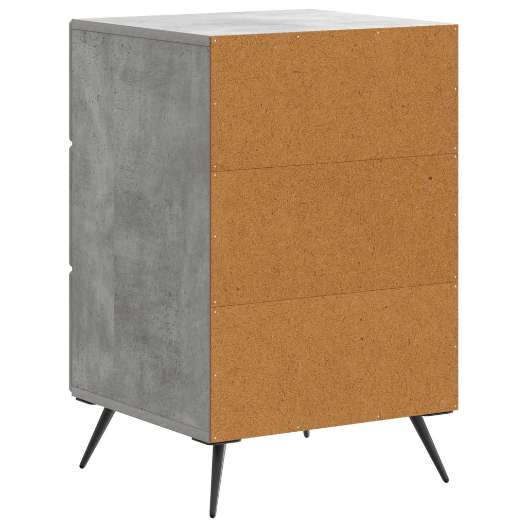 Armadio da Notte con cassetto Grigio Cemento 43 x 41 x 66,5 cm