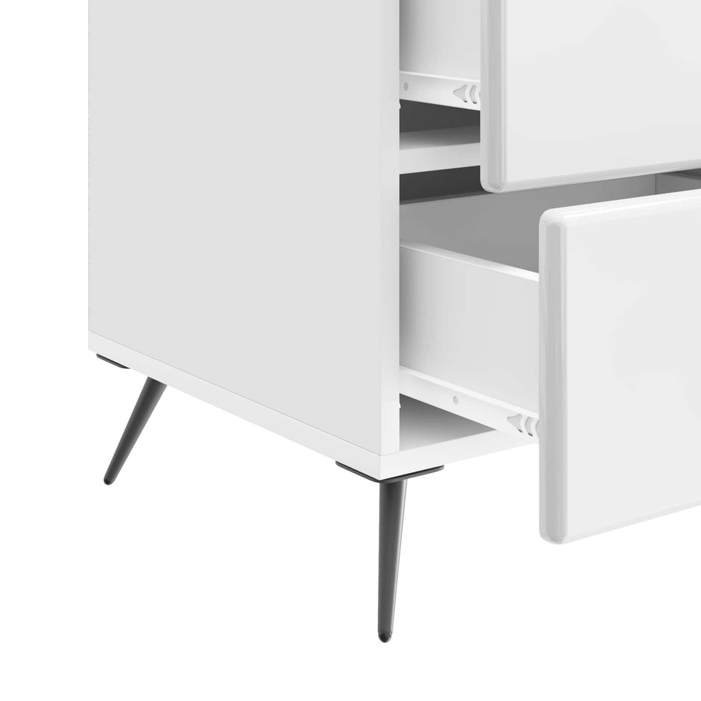 Armadio da Notte con cassetto Bianco Lucido 43 x 41 x 66,5 cm