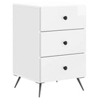 Armadio da Notte con cassetto Bianco Lucido 43 x 41 x 66,5 cm