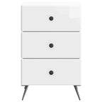 Armadio da Notte con cassetto Bianco Lucido 43 x 41 x 66,5 cm
