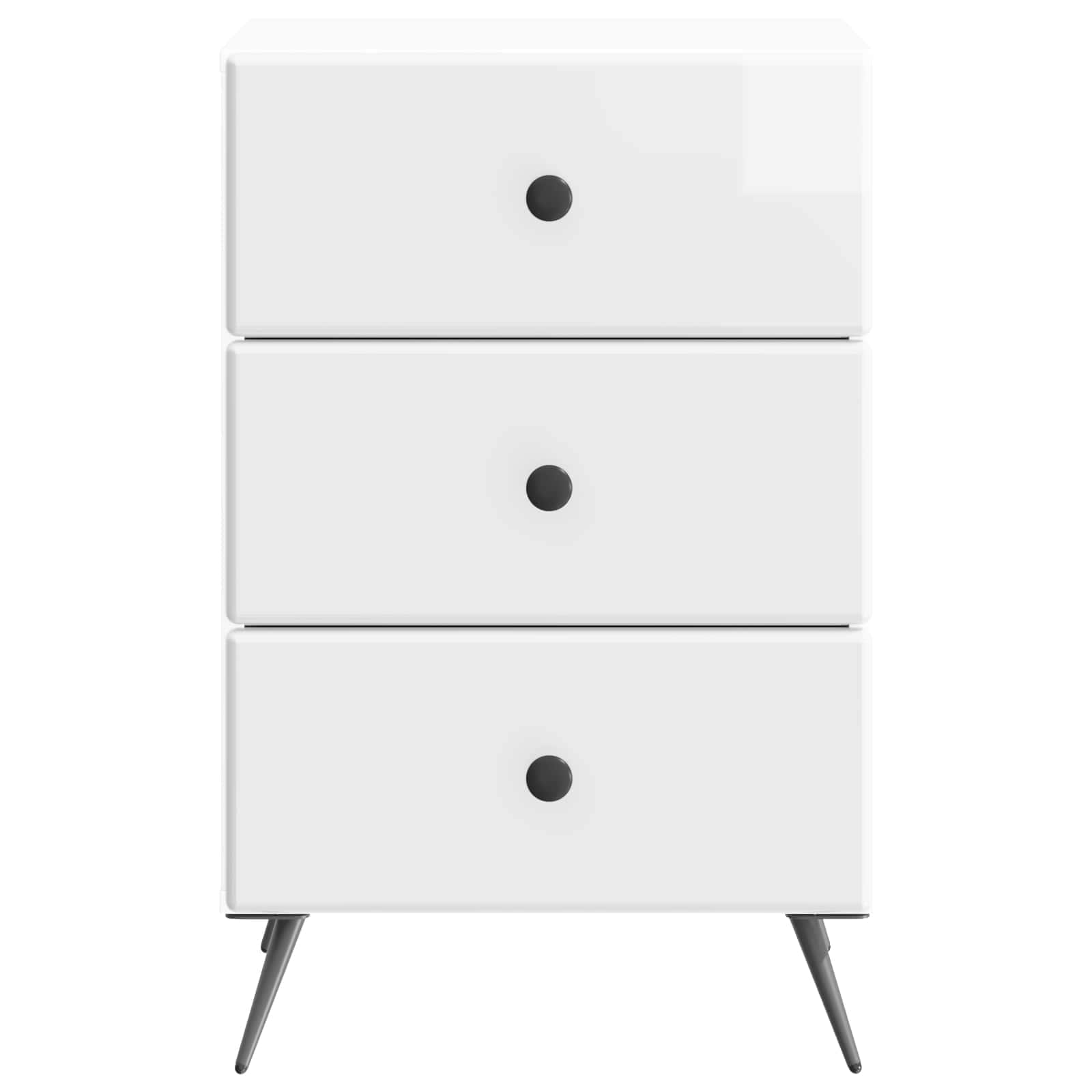 Armadio da Notte con cassetto Bianco Lucido 43 x 41 x 66,5 cm