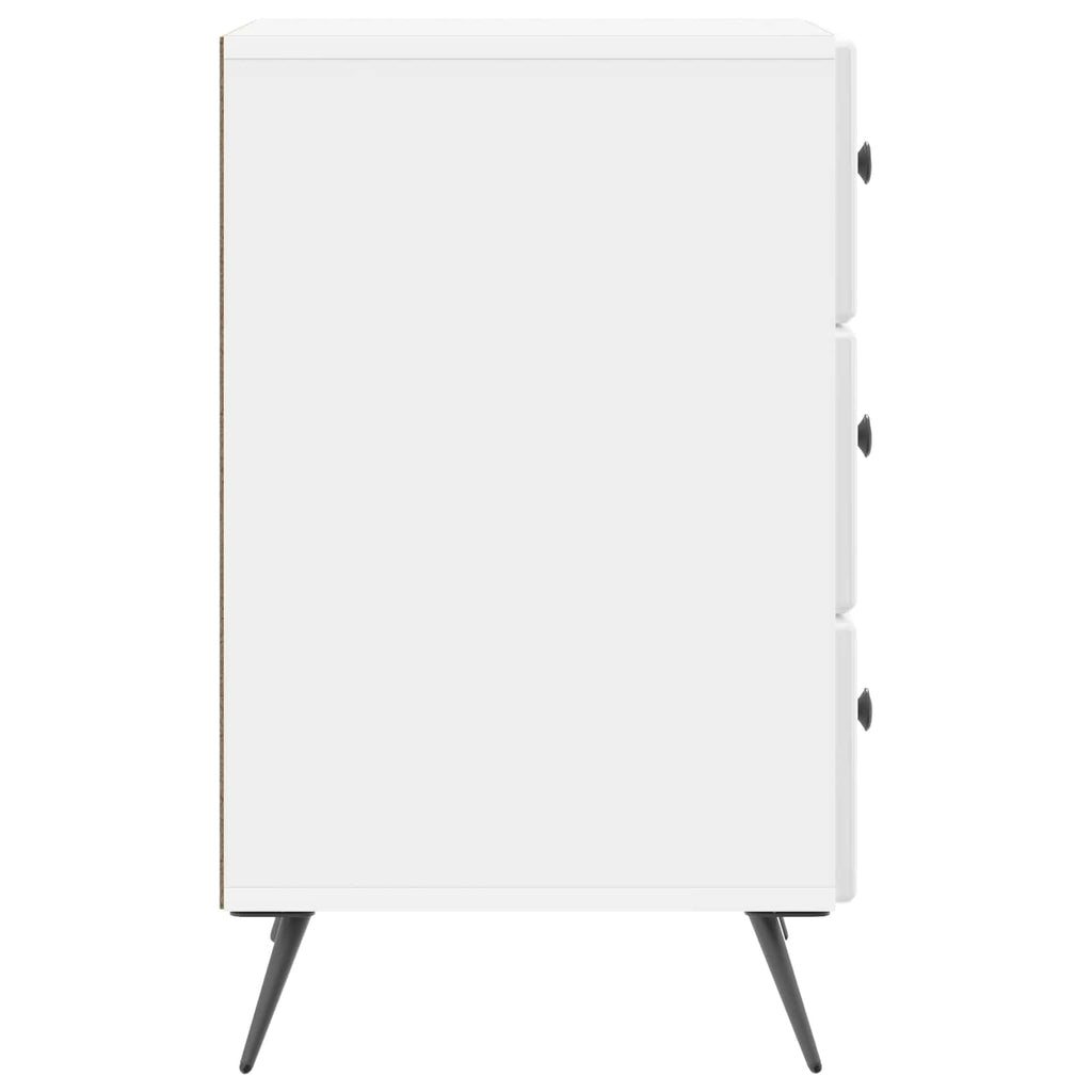 Armadio da Notte con cassetto Bianco Lucido 43 x 41 x 66,5 cm