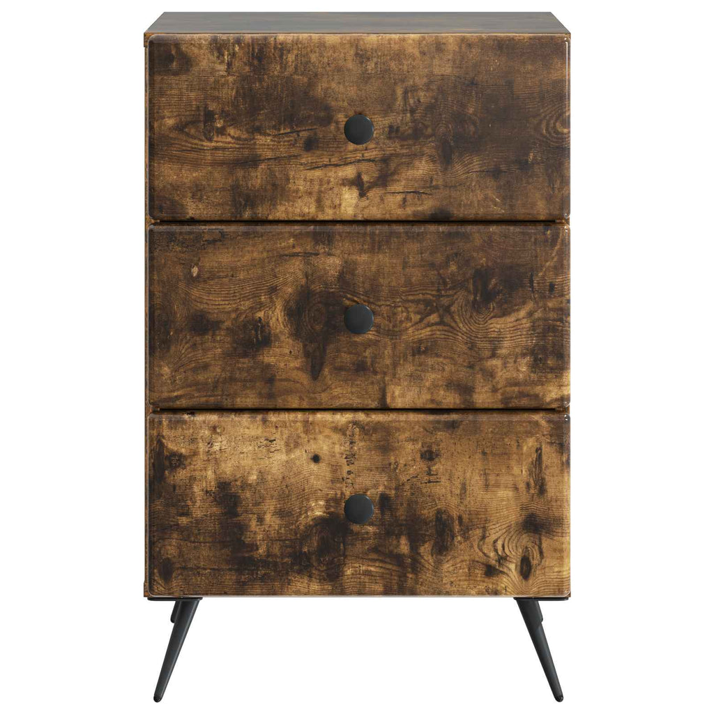 Armadio da Notte con cassetto Rovere Fumo 43 x 41 x 66,5 cm