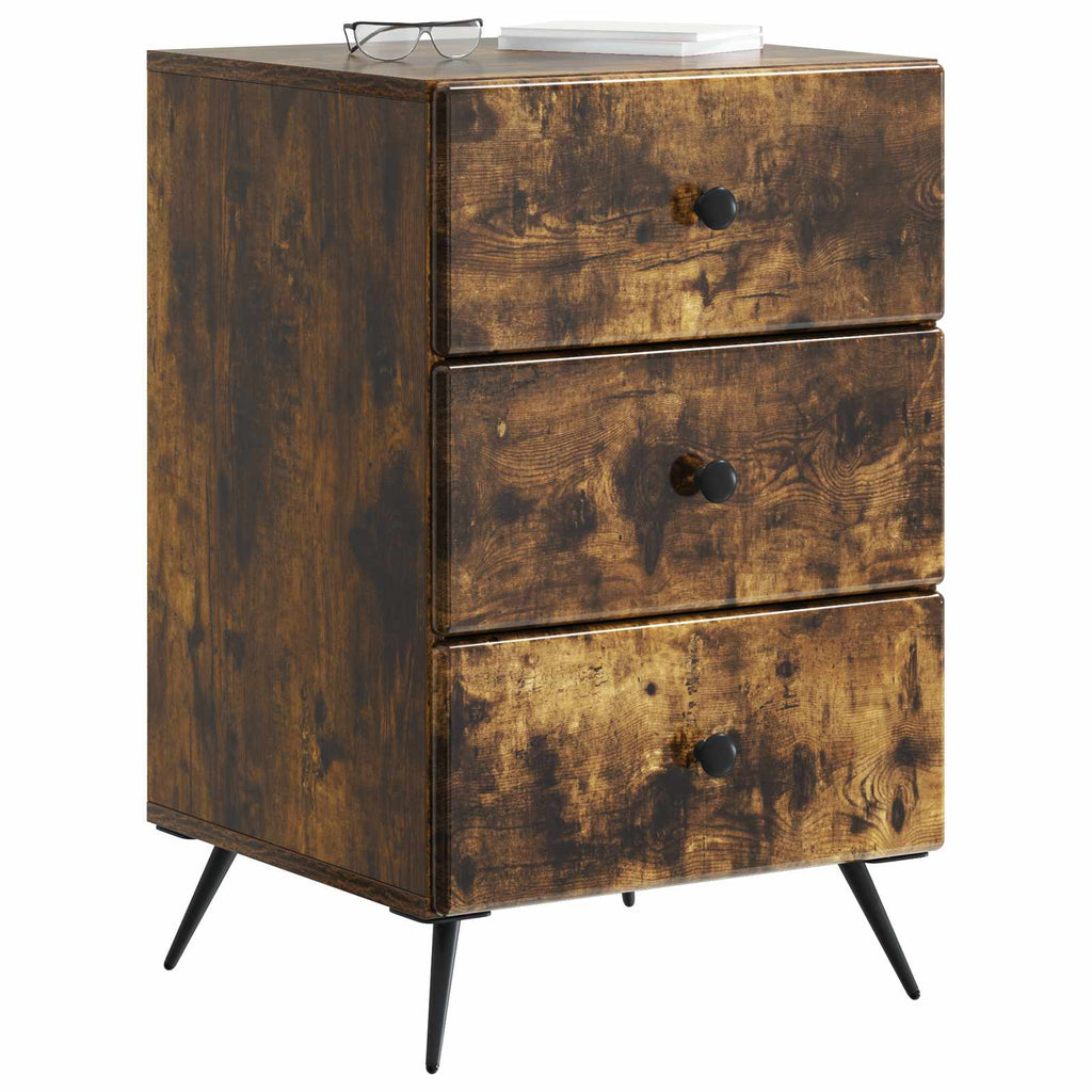 Armadio da Notte con cassetto Rovere Fumo 43 x 41 x 66,5 cm