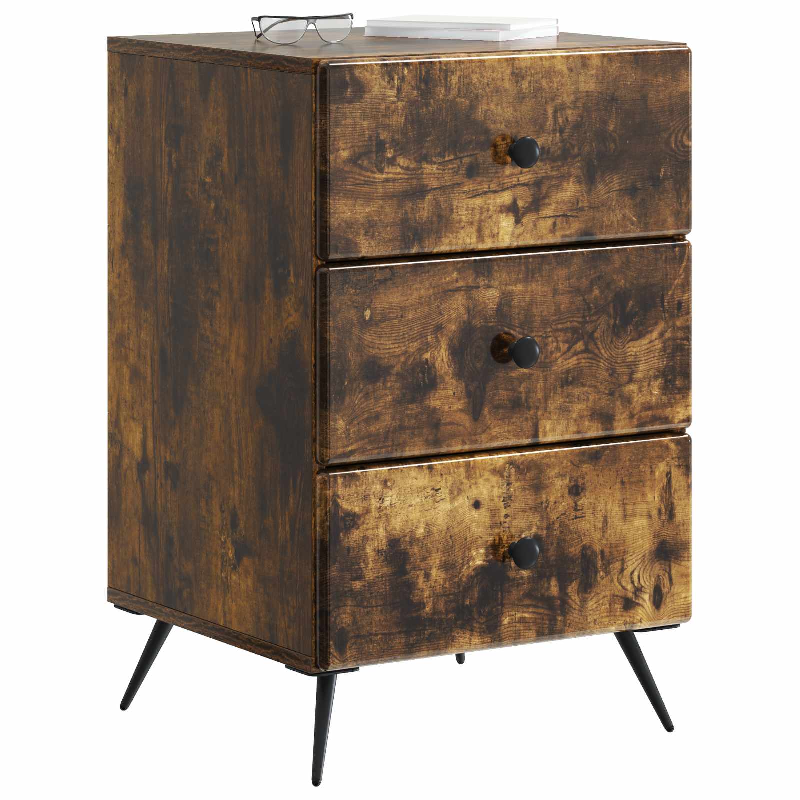 Armadio da Notte con cassetto Rovere Fumo 43 x 41 x 66,5 cm