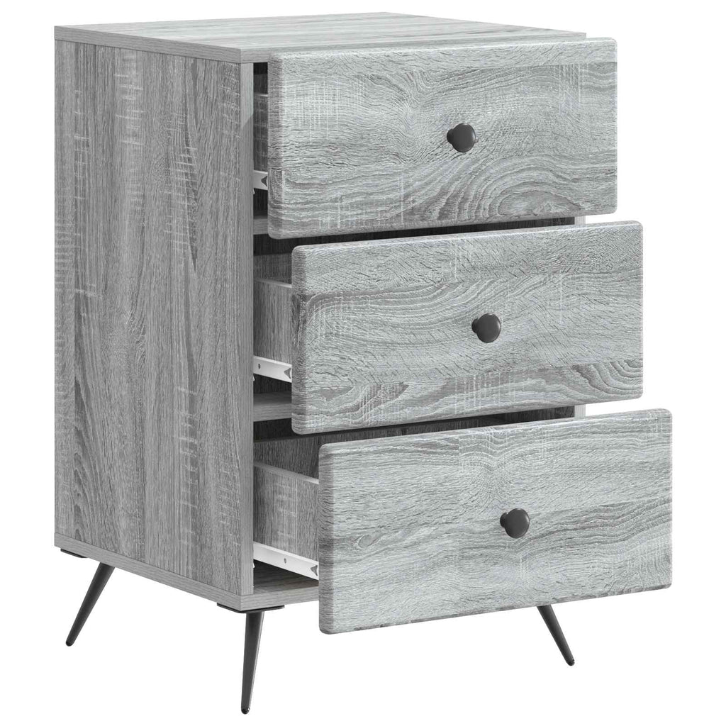 Armadio da Notte con cassetto Grigio Sonoma 43 x 41 x 66,5 cm