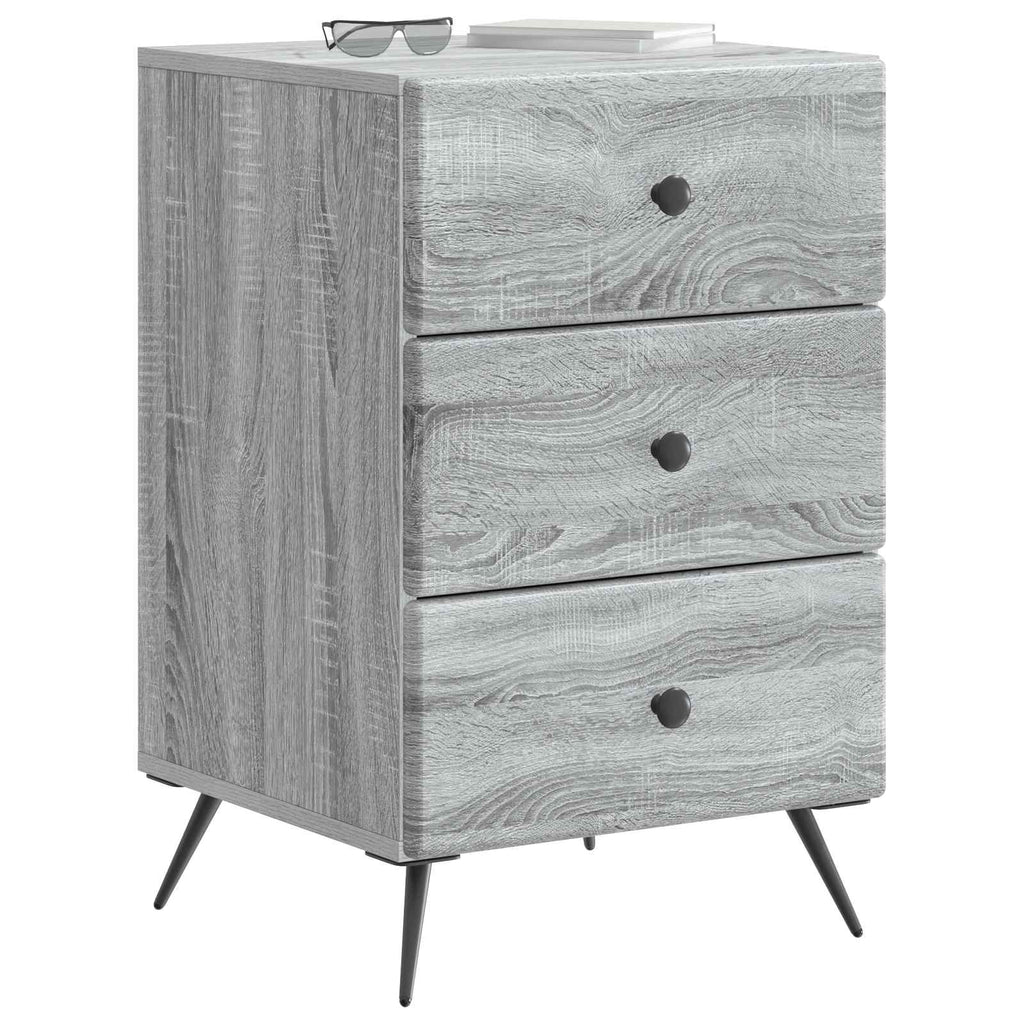 Armadio da Notte con cassetto Grigio Sonoma 43 x 41 x 66,5 cm